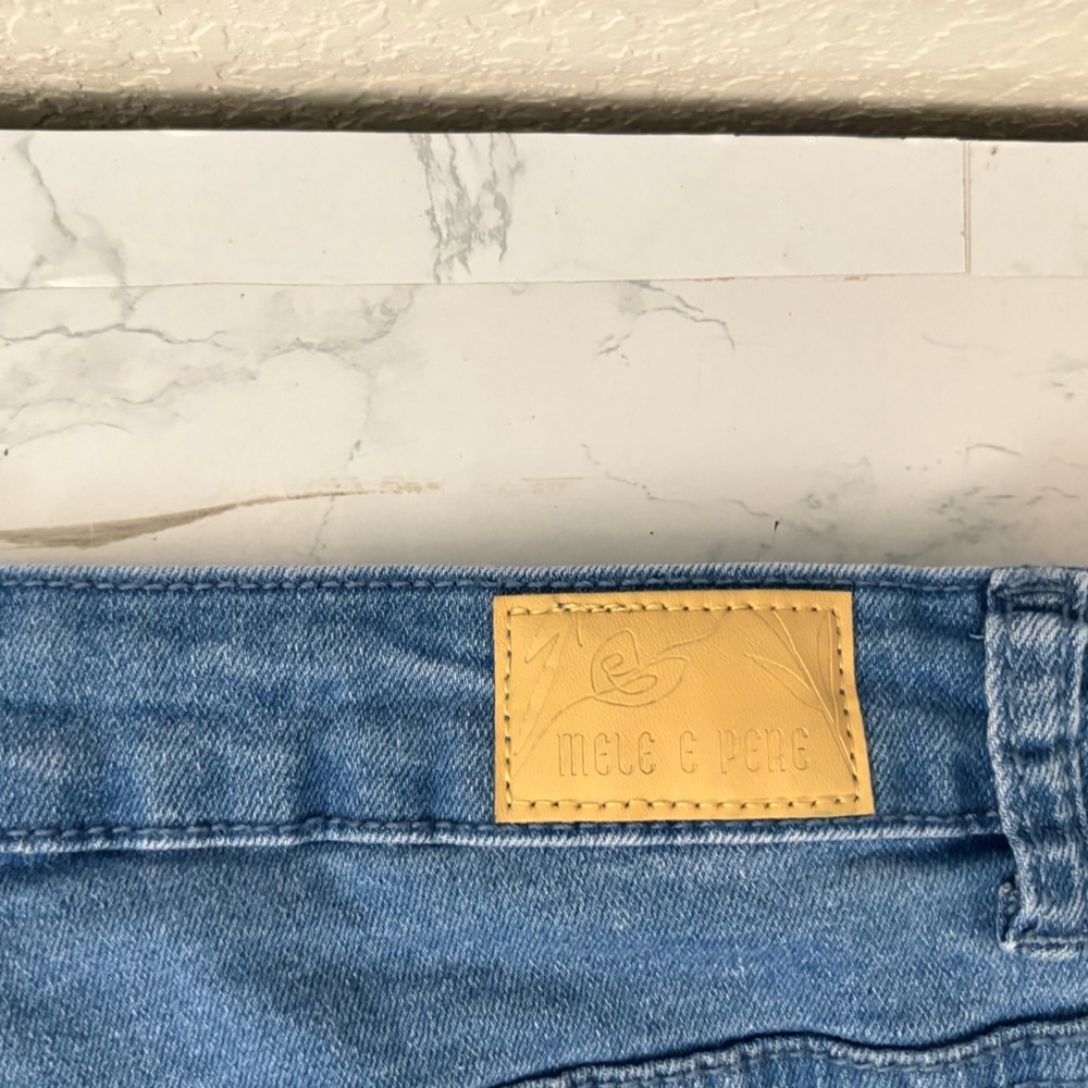 Mele E Pere Jeans Juniors Light Blue Jeans Sz 11 Button Fly Flare Leg Denim​​ - Picture 5 of 7